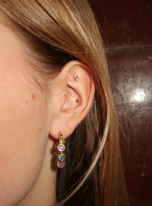 Maya’s gemstone hoops
