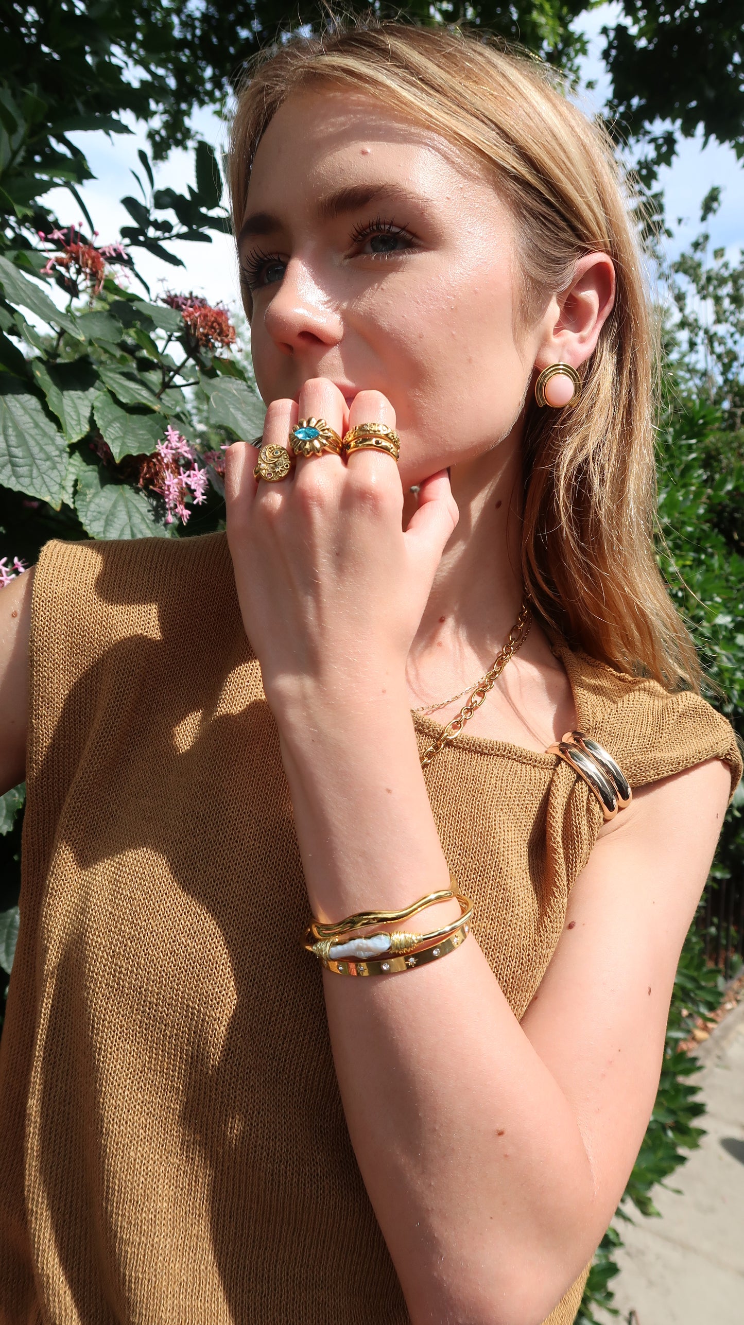 Freya's Rose Quartz Earrings