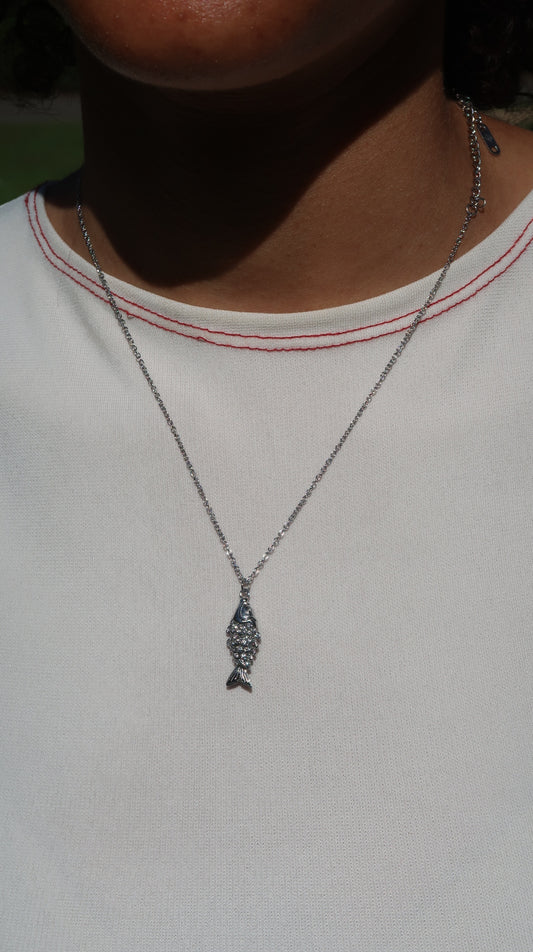 Stella's Silver Fish Necklace