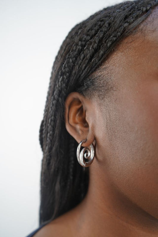 Tilly’s silver swirl earrings
