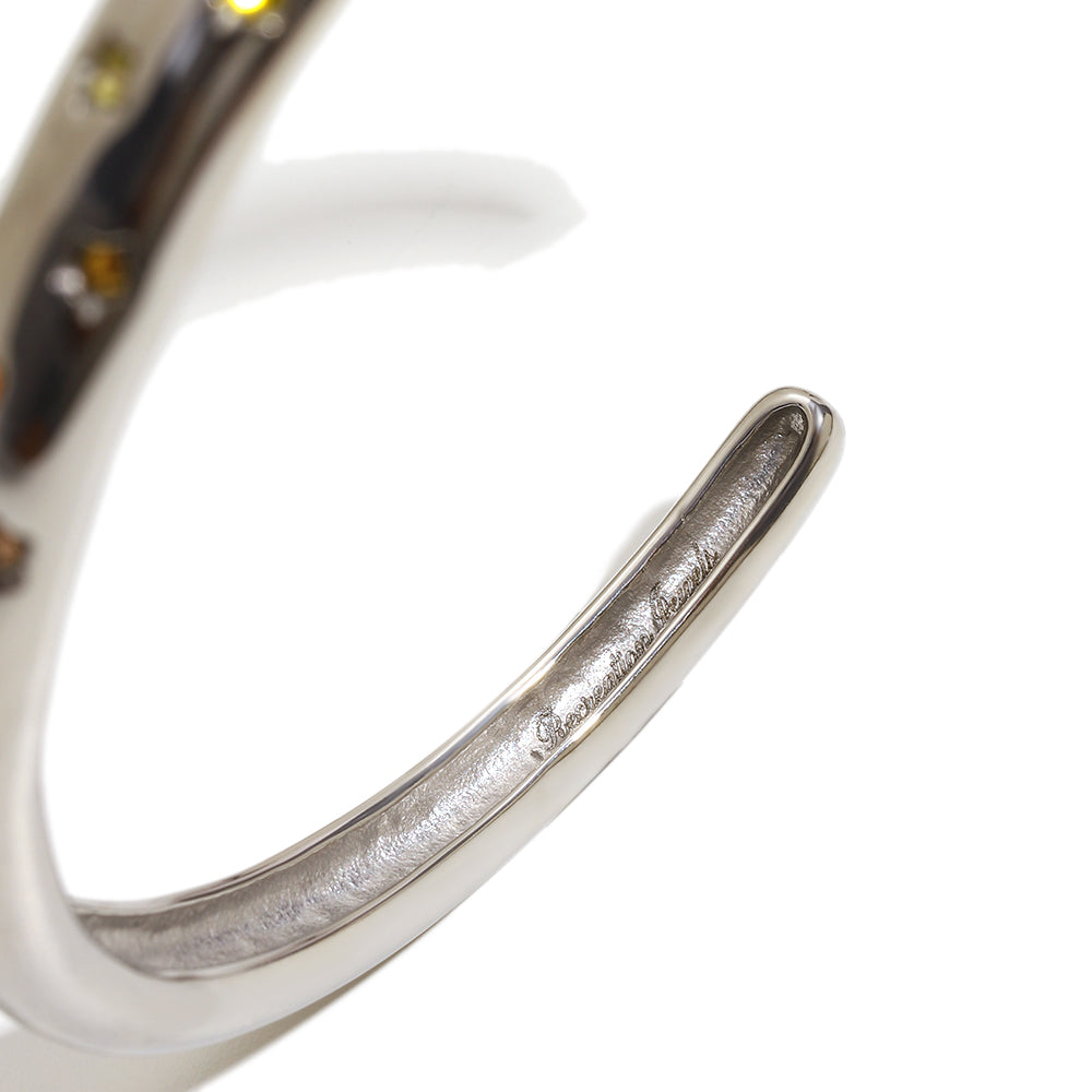 Eloise's Blue Star Bangle In Silver