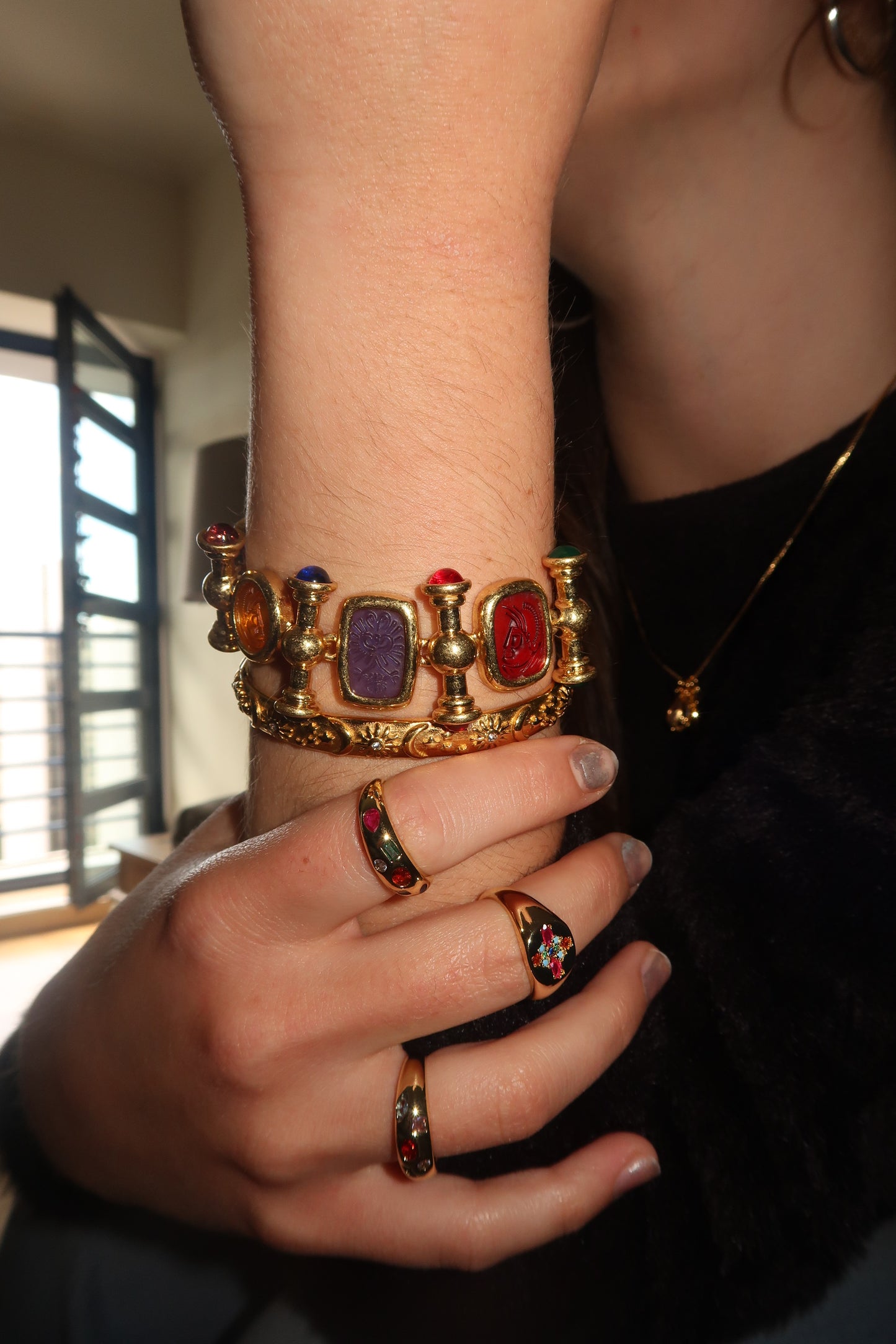 Maria's Celestial Bangle in Gold