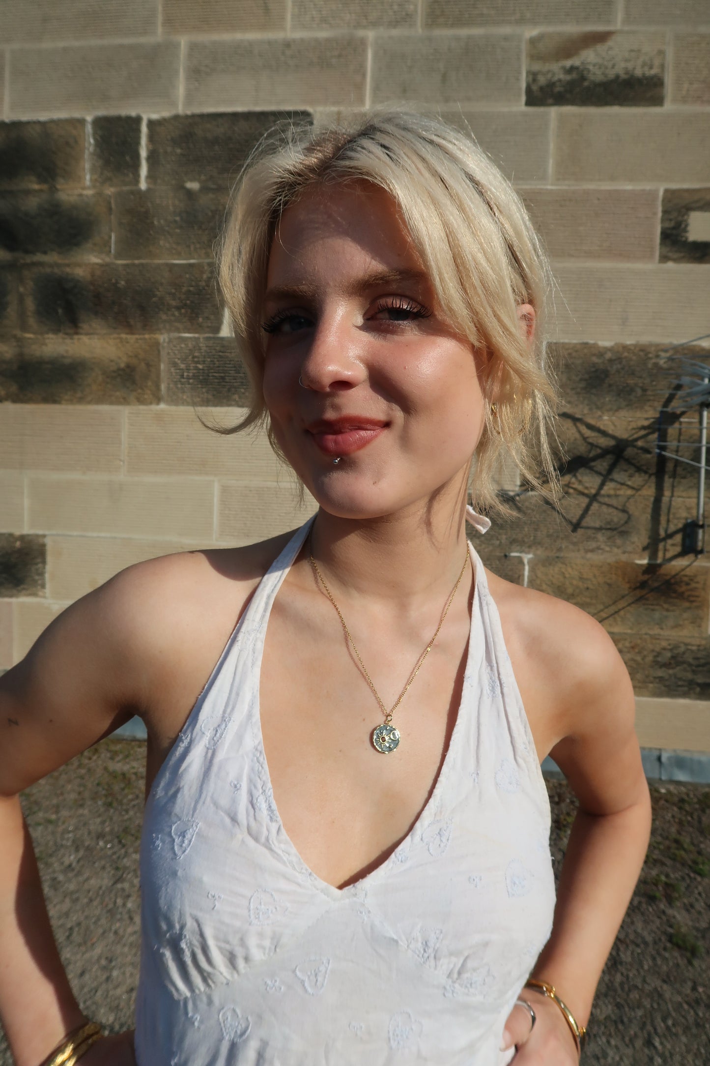 Chloe's Sun and Moon Pendant necklace