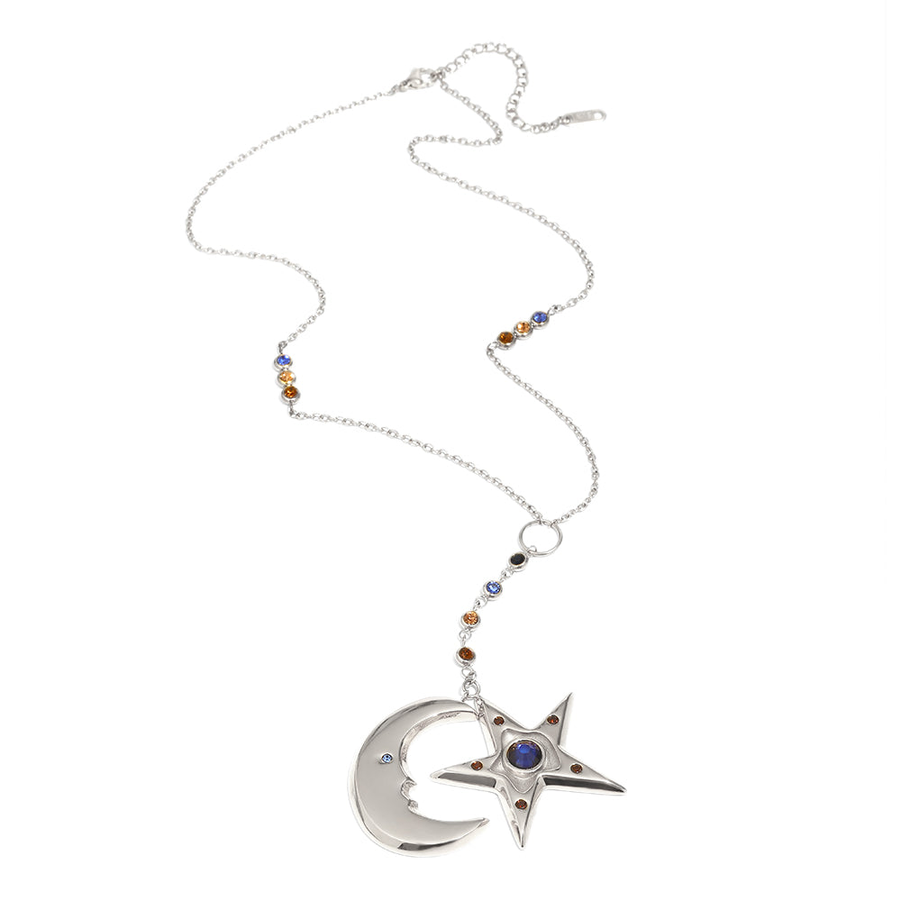 Cecily's Star Necklace In Silver