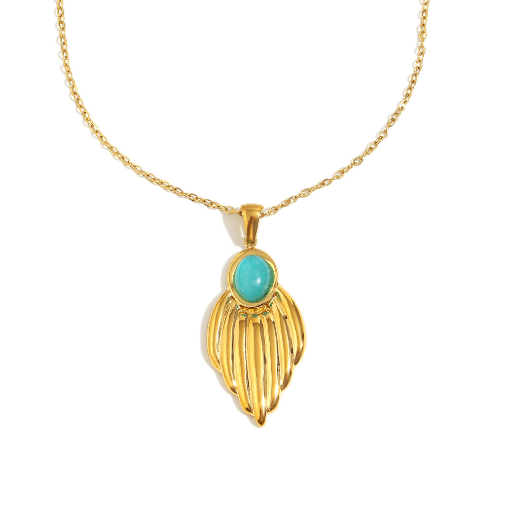 Antonia's green drop pendant