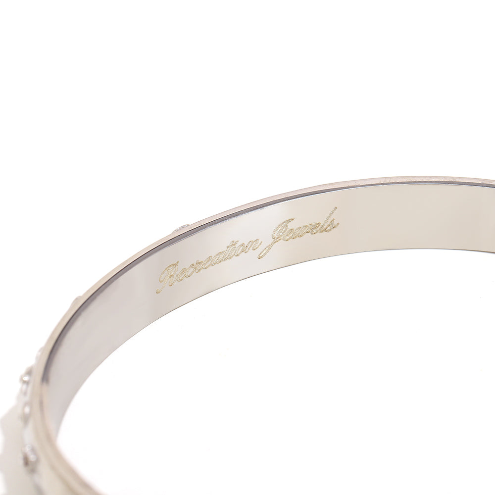 Chiara's Heart Bangle in Silver