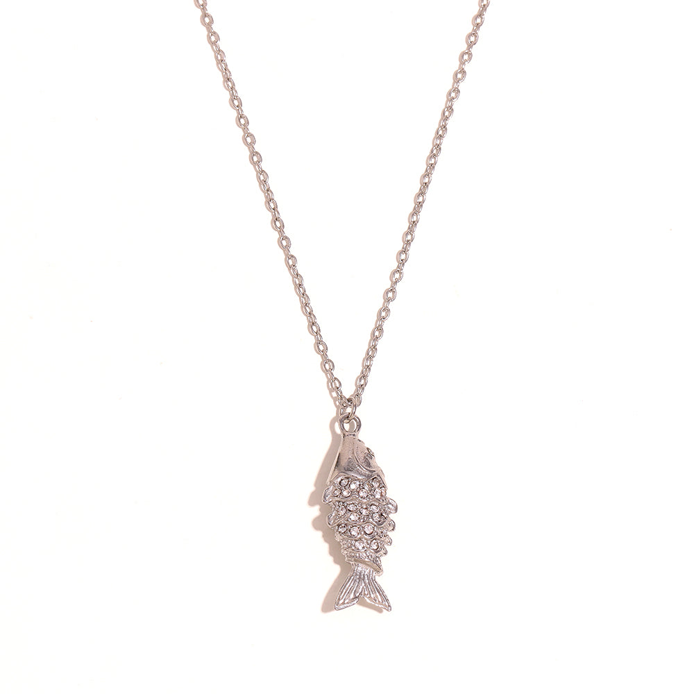 Stella's Silver Fish Necklace