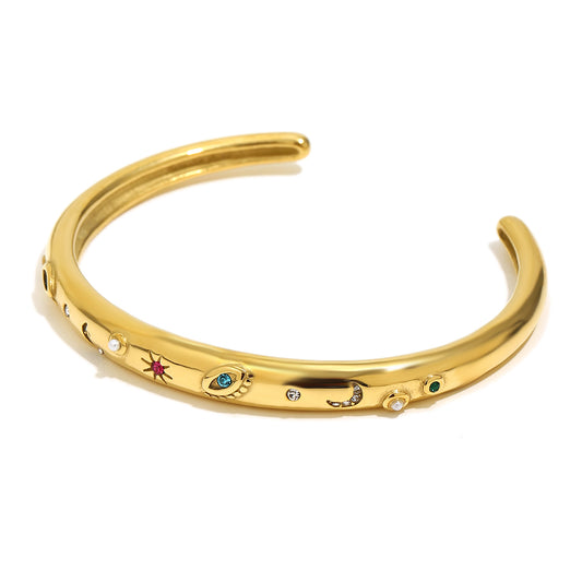 Lucia's Celestial Bangle In Gold