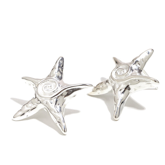 Pia's Starfish Earrings In Silver