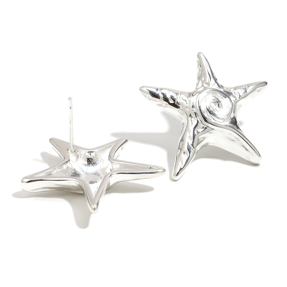 Pia's Starfish Earrings In Silver