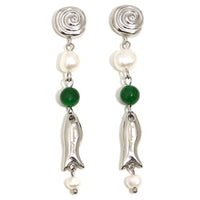 Tahlia's Fish Earrings In Silver