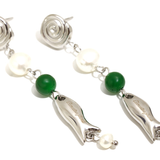 Tahlia's Fish Earrings In Silver