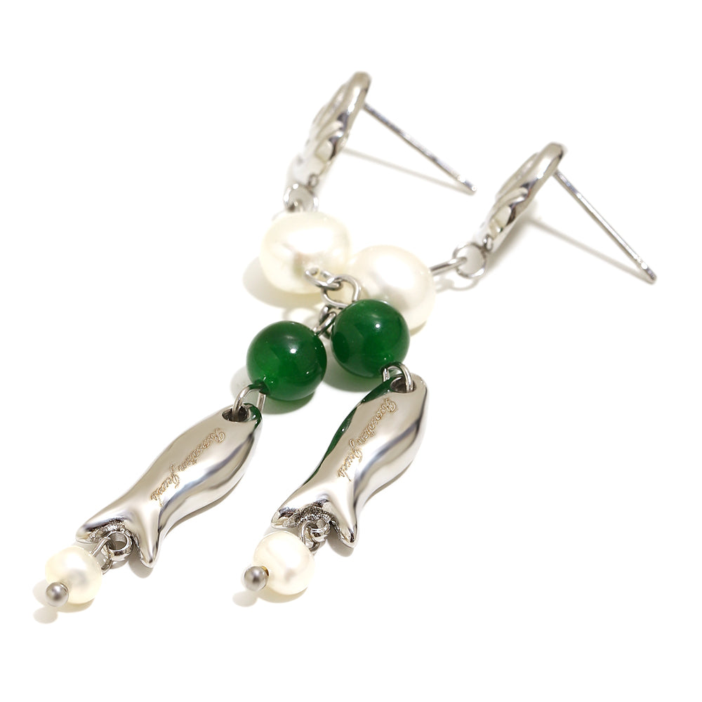 Tahlia's Fish Earrings In Silver