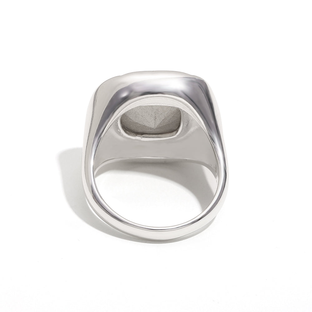 Olivia's Green Ring in Silver
