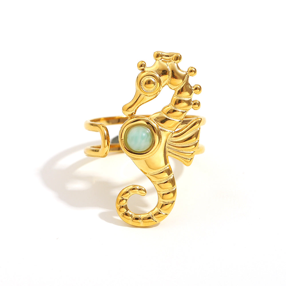 Isla’s Blue Seahorse Ring