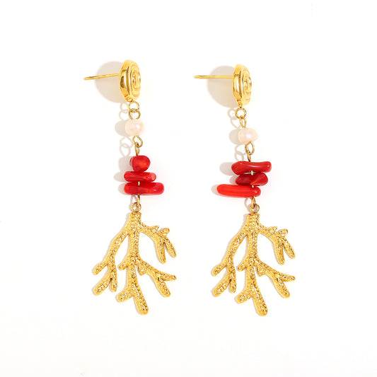 Leonie’s Coral Earrings