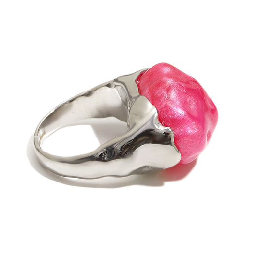 Tally's Pink Ring In Silver