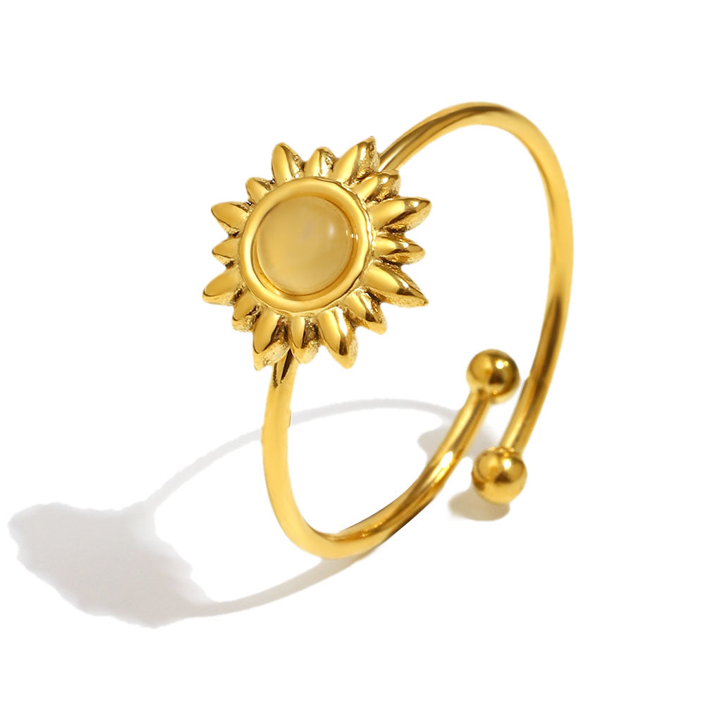 Solara's Sun Ring In White