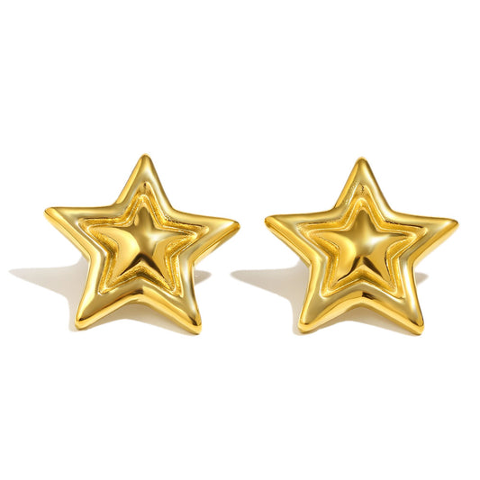 Ellie's Star Studs in Gold