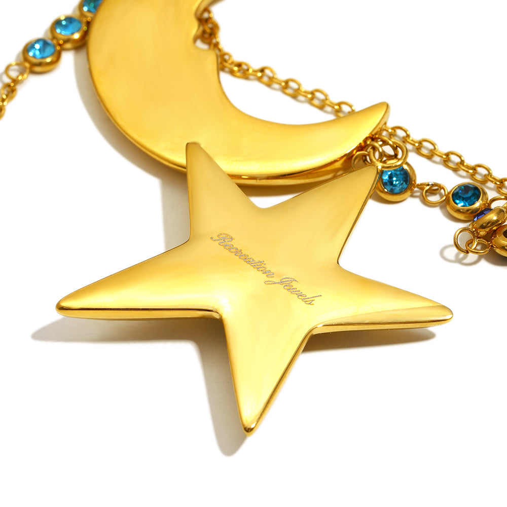 Cecily's Sea Star and Moon Necklace