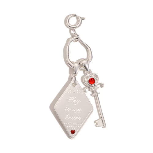 The Key to My Heart Charm in silver