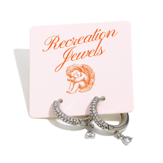 Ramona's Gemstone Huggies In Silver