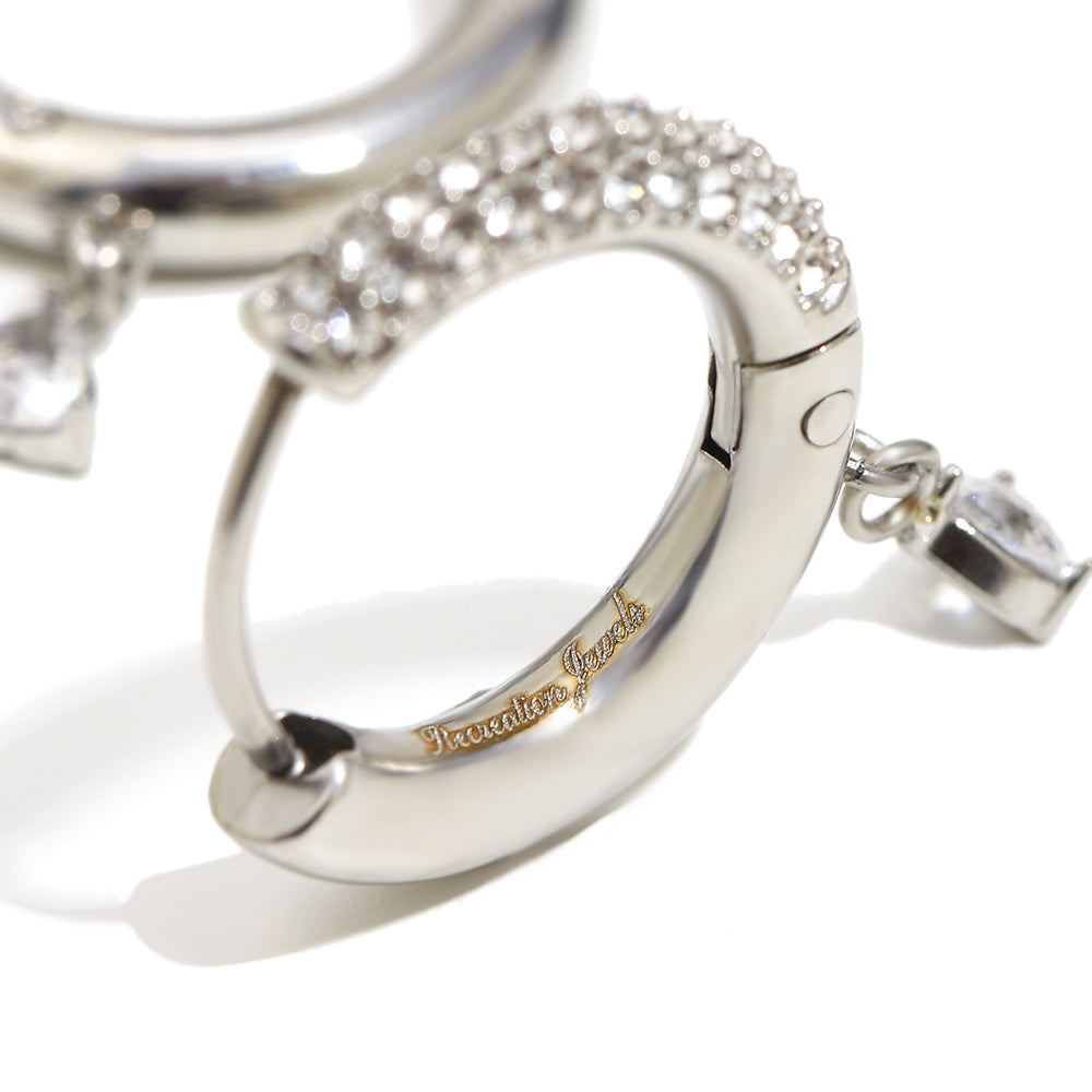 Ramona's Gemstone Huggies In Silver