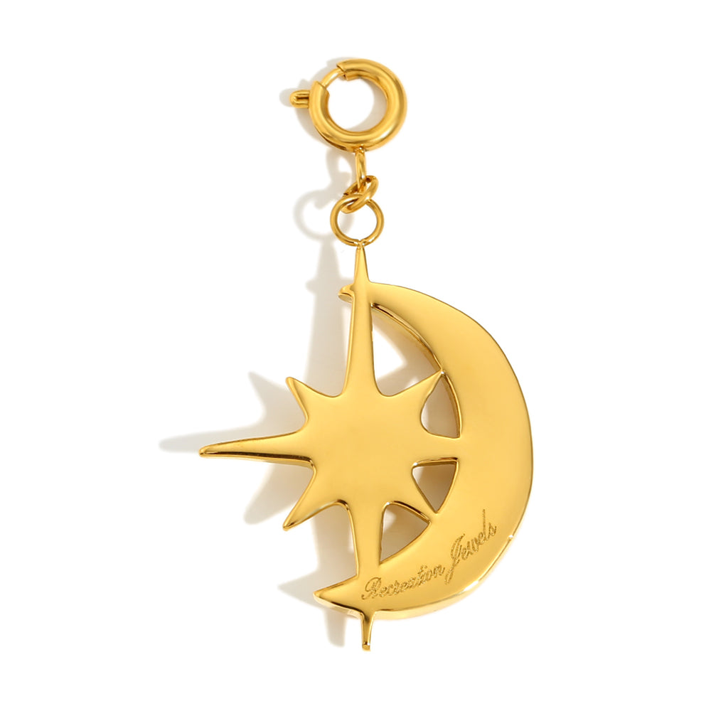 THE Moon and Star Charm in gold