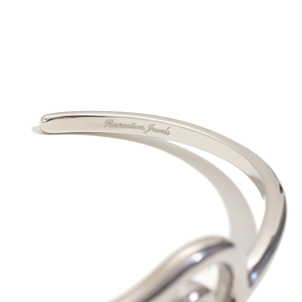 Naia's Spiral Bangle in Silver