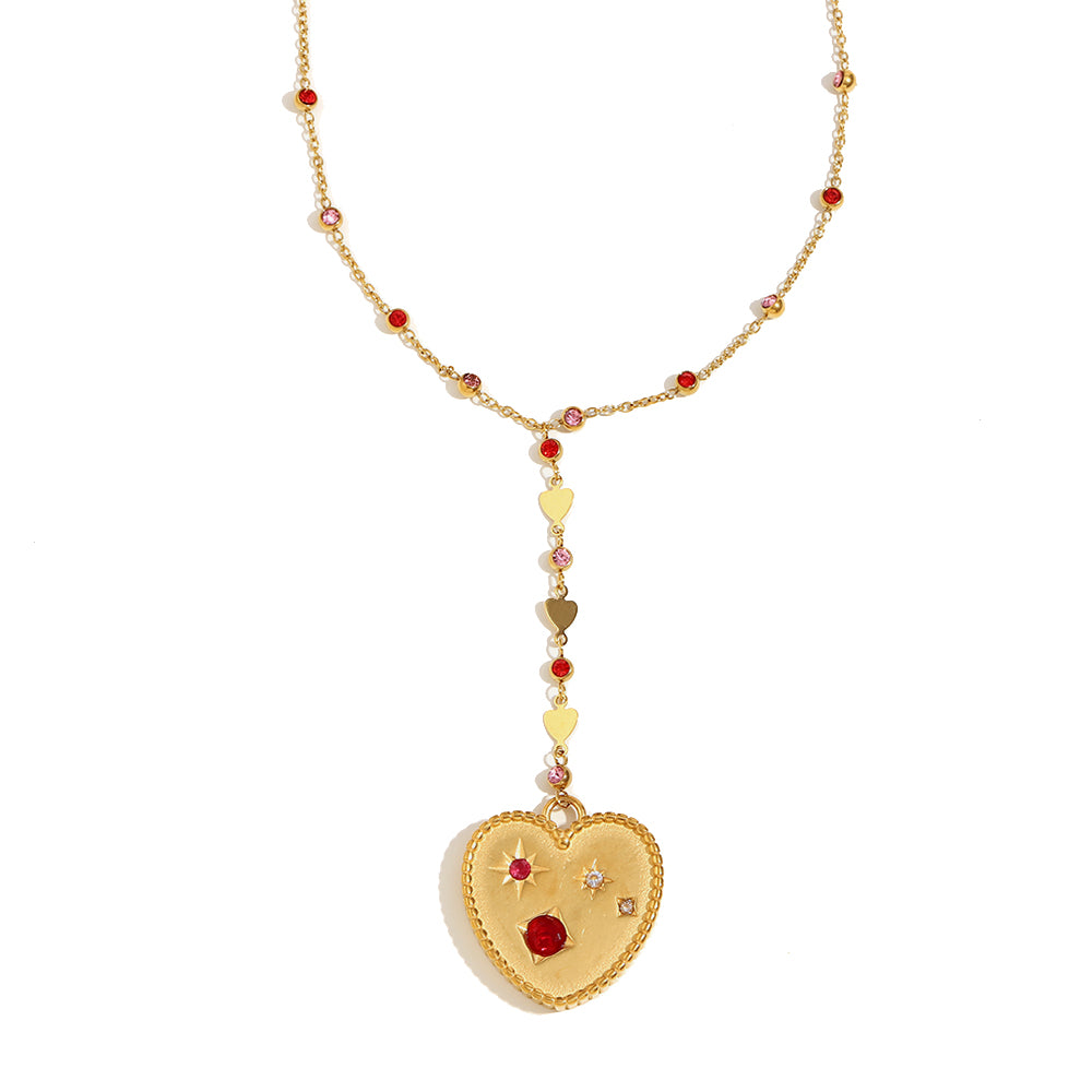 Margot's Gold heart necklace