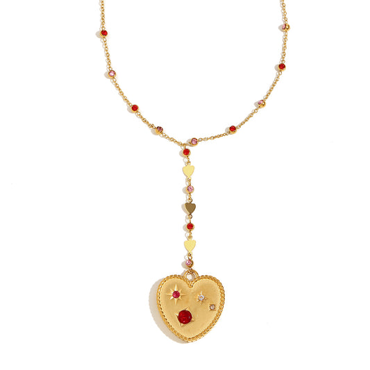Margot's Gold heart necklace