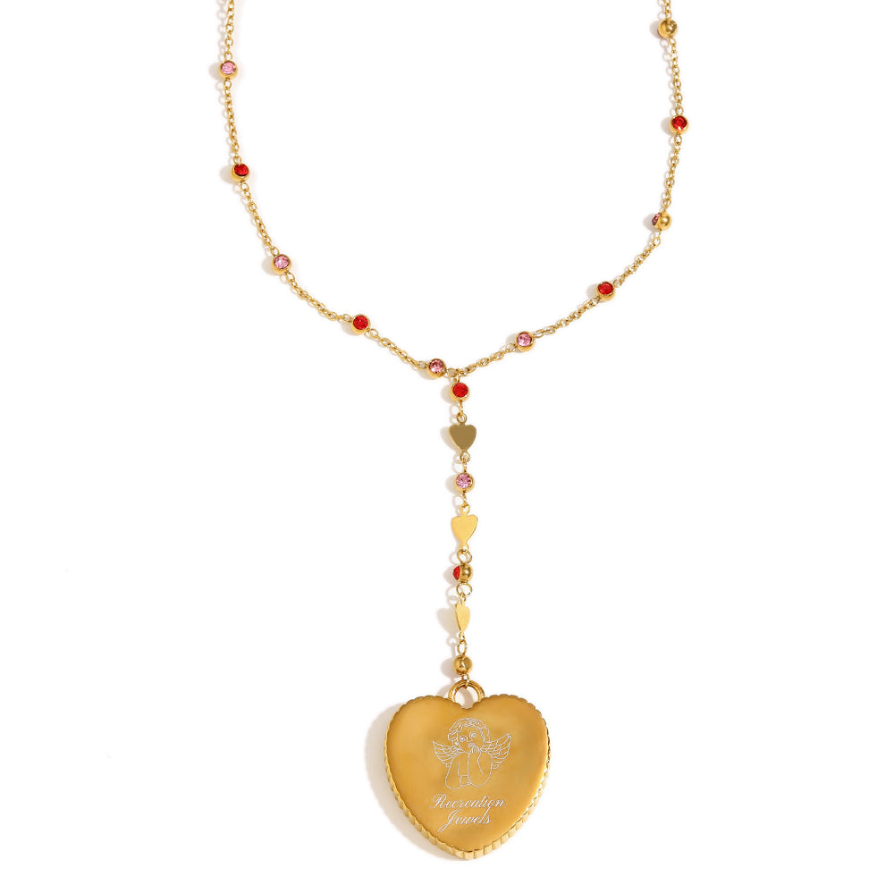 Margot's Gold heart necklace