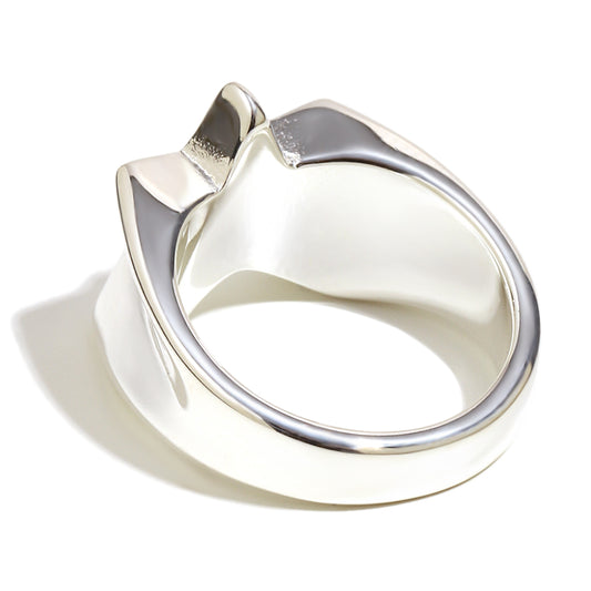 Cecily's Clear Star Ring In Silver