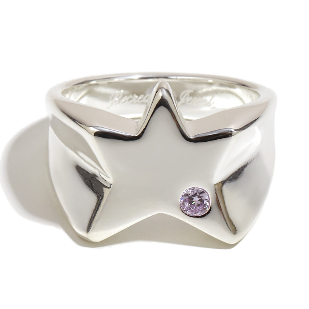 Cecily's Star Ring In Silver
