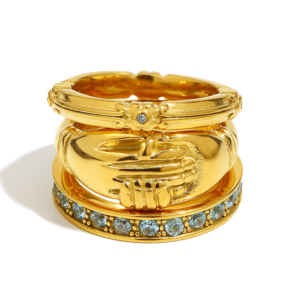 Honor's Ring Stack in Gold