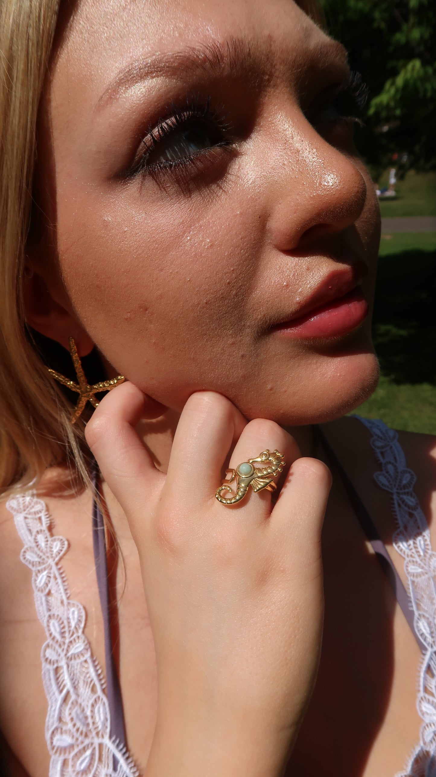 Isla’s Blue Seahorse Ring