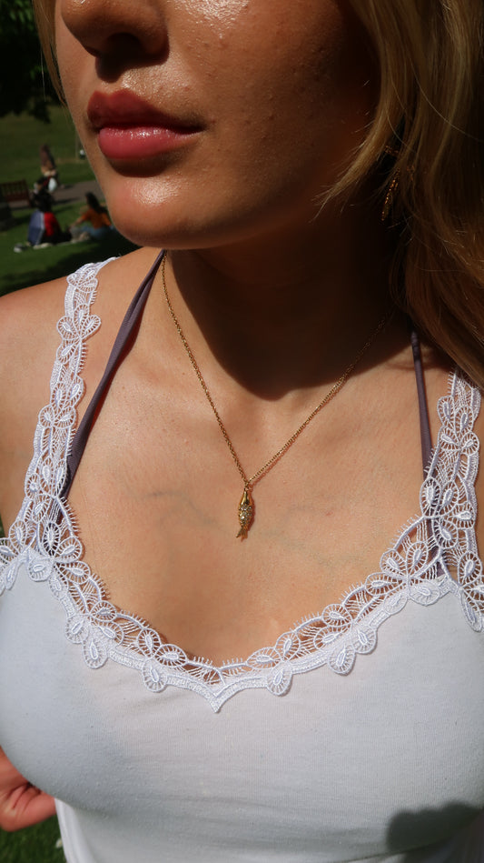 Stella's Gold Fish Necklace