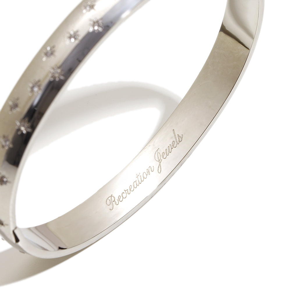 Alexandria's Starry Bangle In Silver
