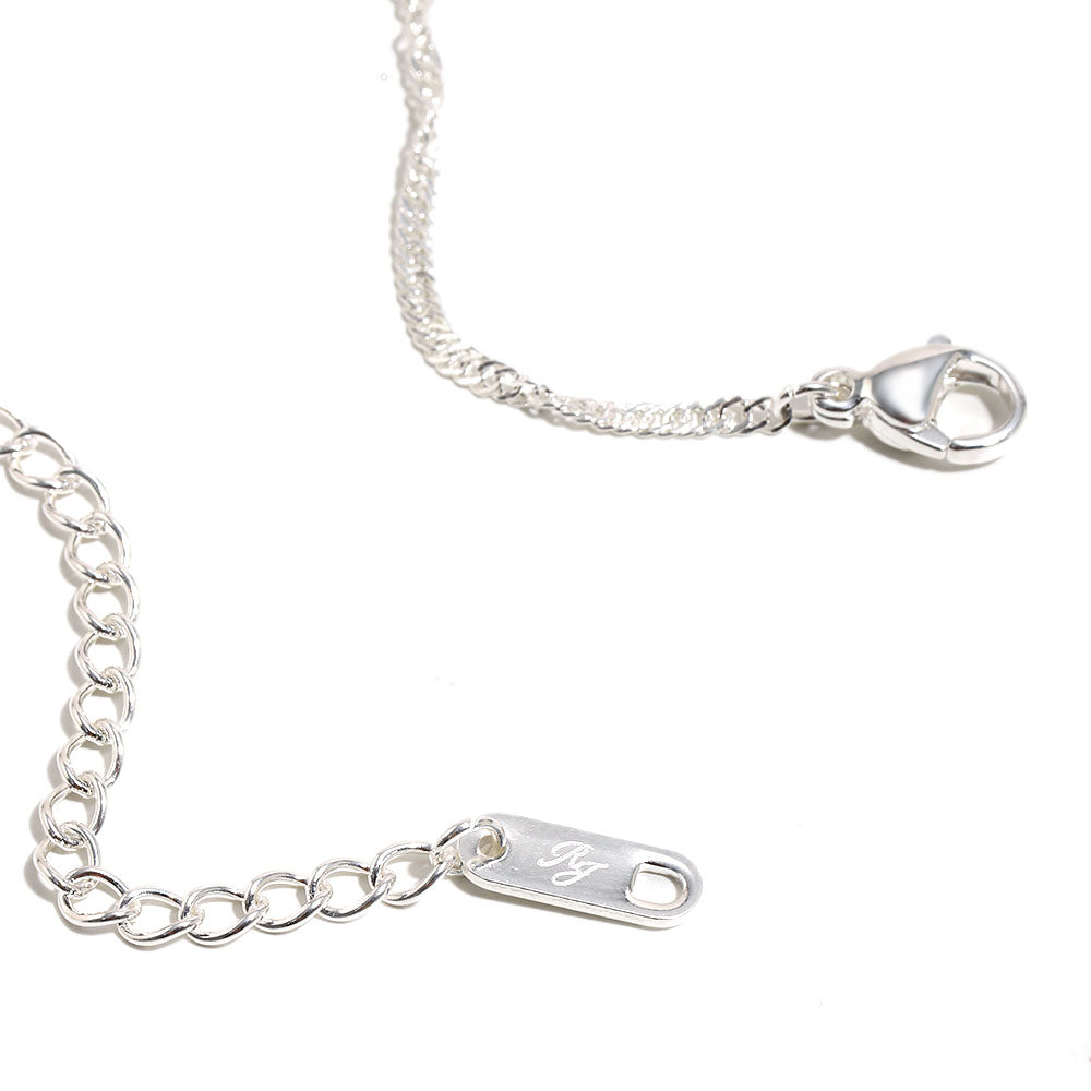 Bee’s Silver Blue Dinosaur Necklace