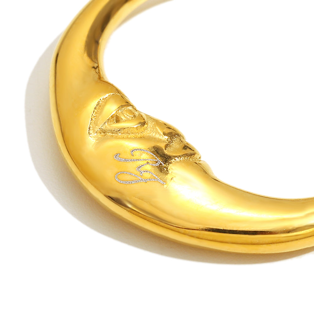 Selene's Moon Hoops In Gold