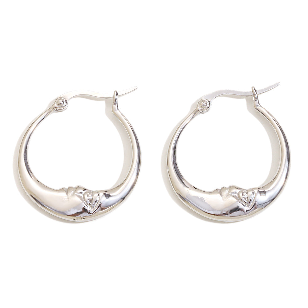 Selene's Moon Hoops In Silver