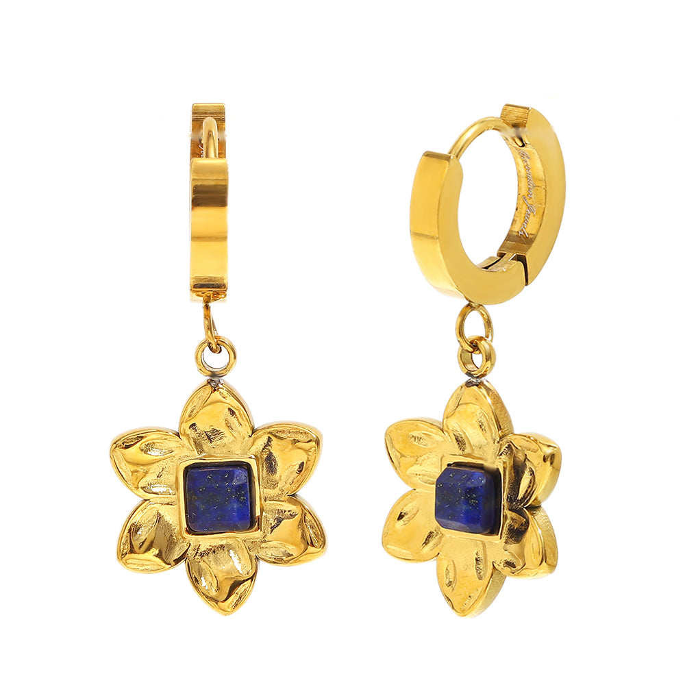 Alexandra's Flower Earrings In Gold