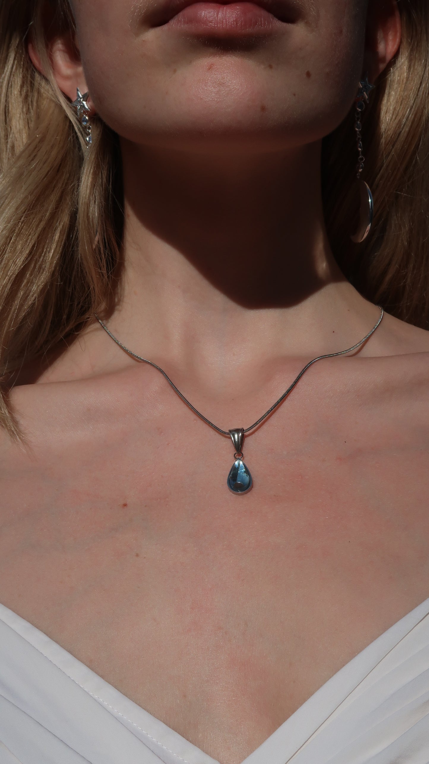 Thalia's Droplet Necklace In Silver