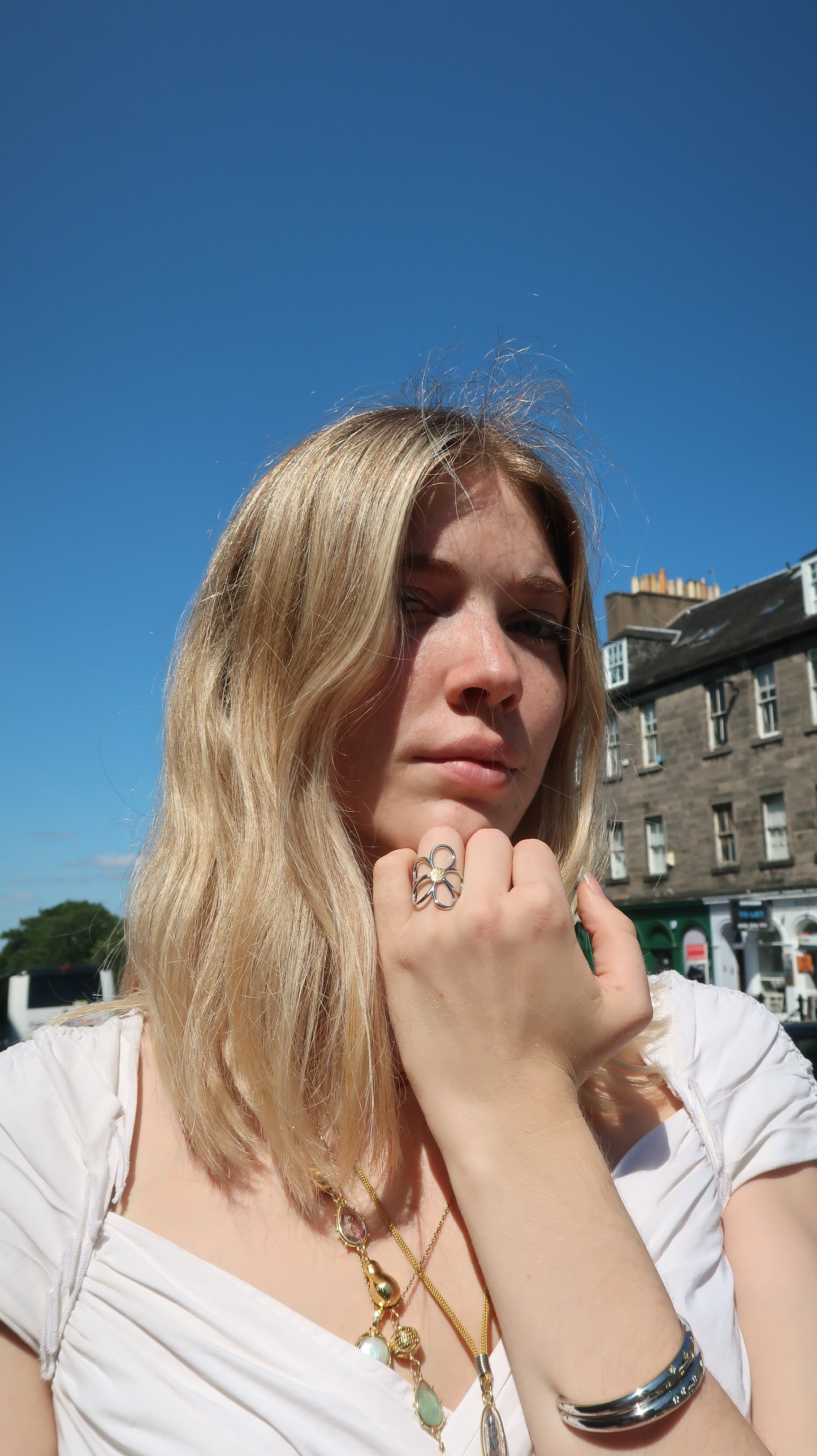 Colette's Flower Ring in Silver