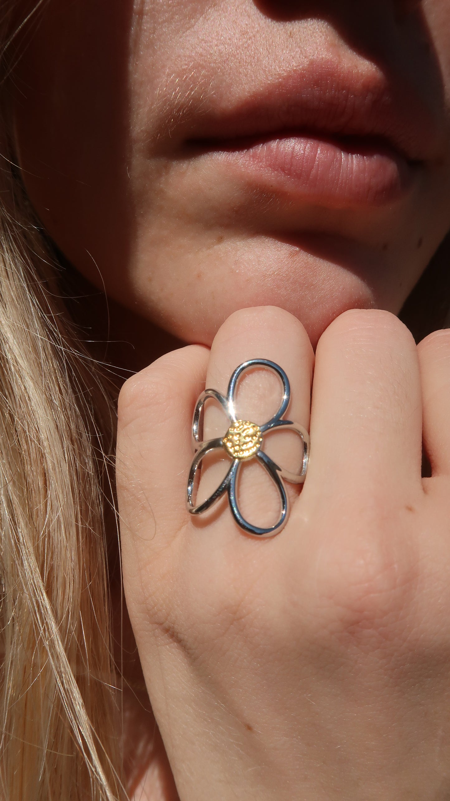 Colette's Flower Ring in Silver
