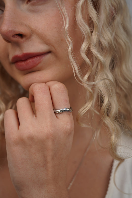 Sandra's Wave Ring In Silver