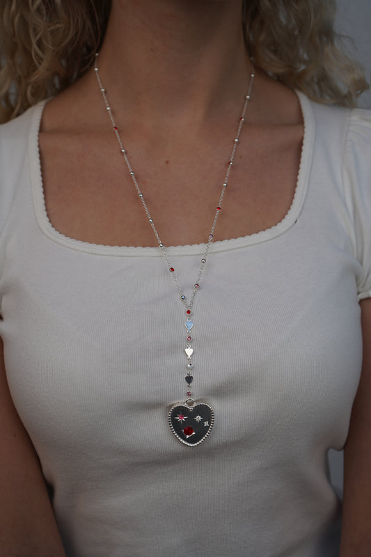 Margot's Heart Necklace in Silver