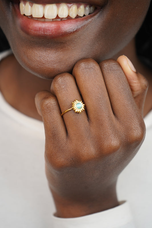 Solara's Sun Ring In Green