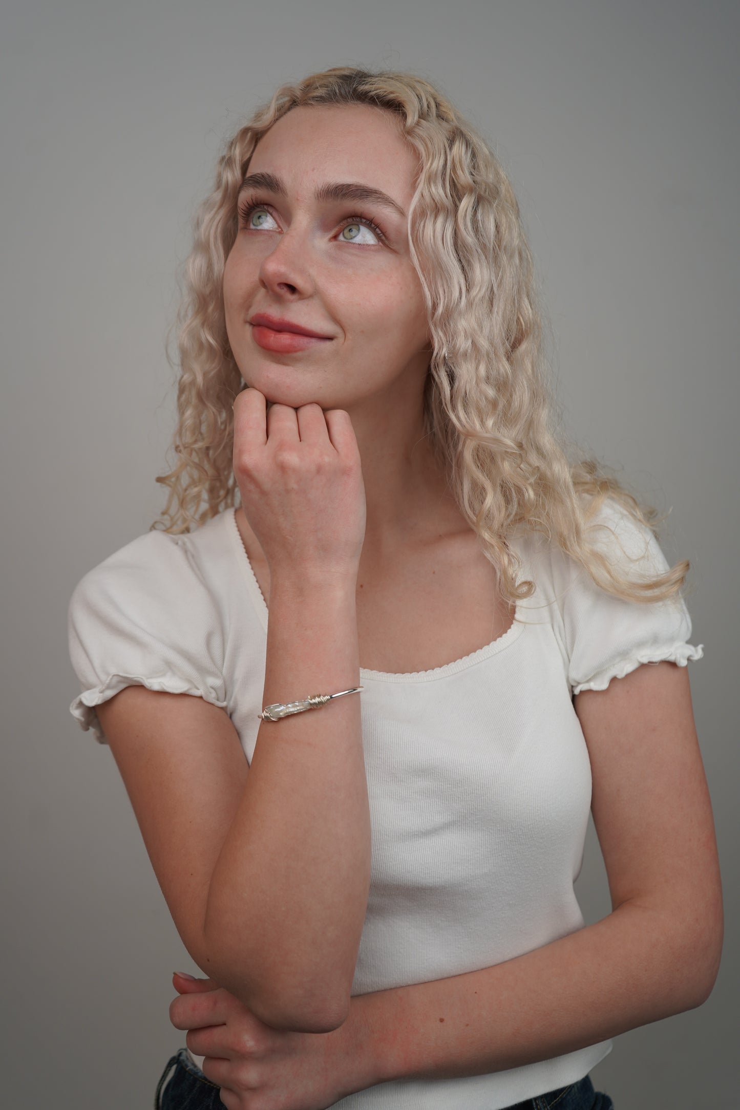 Christina's Pearl Bangle In Silver