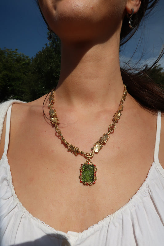Inaya's Green Gem Necklace